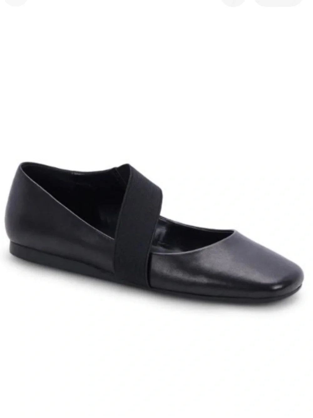 BLONDO BRIELLE BLACK LEATHER WATERPROOF SQUARE TOE BALLET FLATS SIZE 9